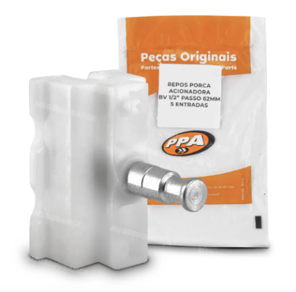 Porca Acionadora BV 1/2” – Passo 62mm com 5 Entradas (Montada, Sem Ímã) – Linha Robusto PPA