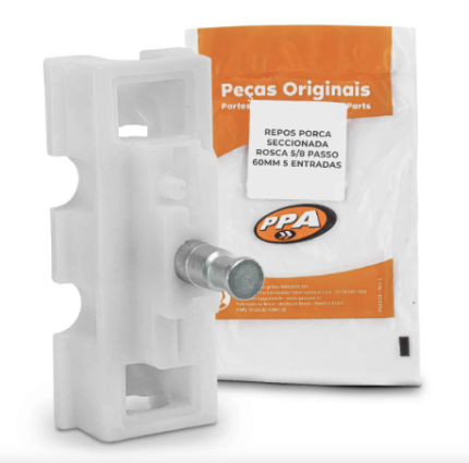Porca Seccionada PPA – Rosca 5/8 Passo 60mm com 5 Entradas (Montada – Sem Ímã)